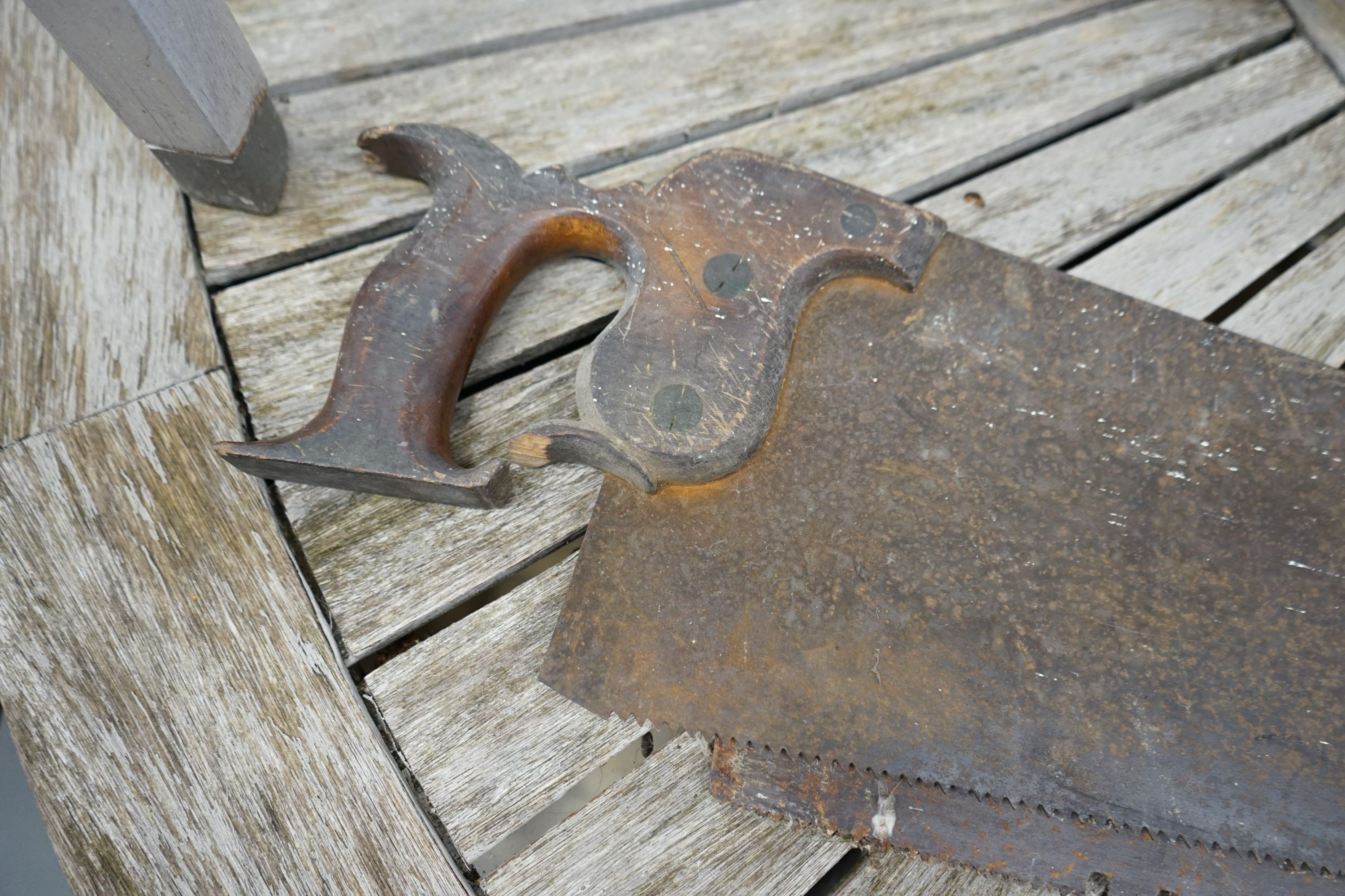 Three vintage hand saws